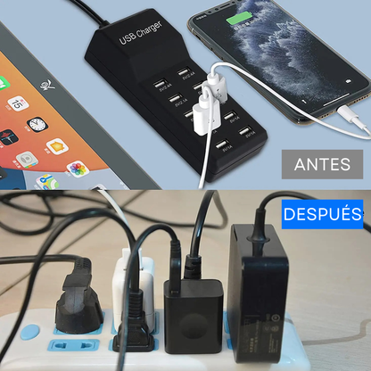 Cargador USB de 10 puertos