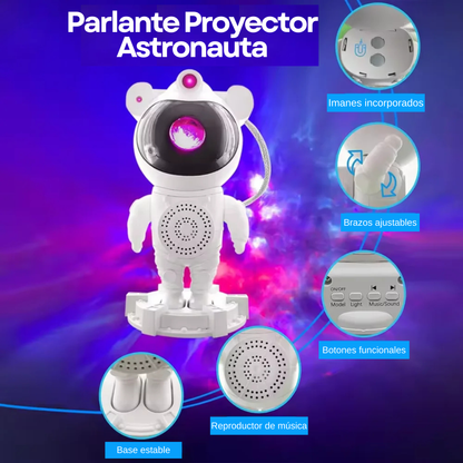 Parlante Proyector Astronauta Wireless con rotación 360°